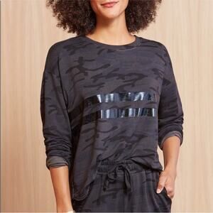 Sundry Black Stripe Camo Sweatshirt 3 / Large